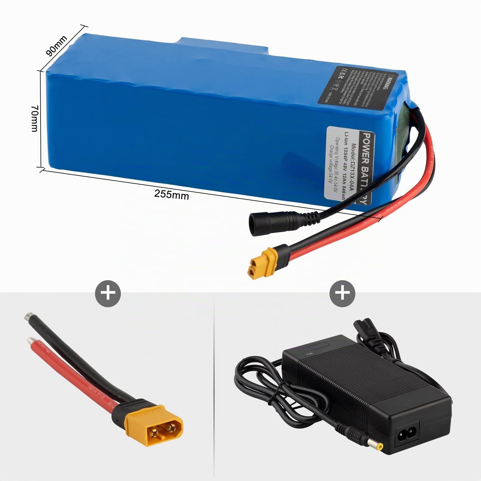 Batería de Bicicleta eléctrica 48V batería de Iones de Litio 12Ah 14Ah 18Ah 20Ah, con Cargador de 54,6V 200W-1200W 250W 300W 400W 500W 800W 1000W para Scooter, etc.