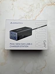 Amazon.com: Aergiatech USB C Power Strip 140W, USB C Charging Station ...