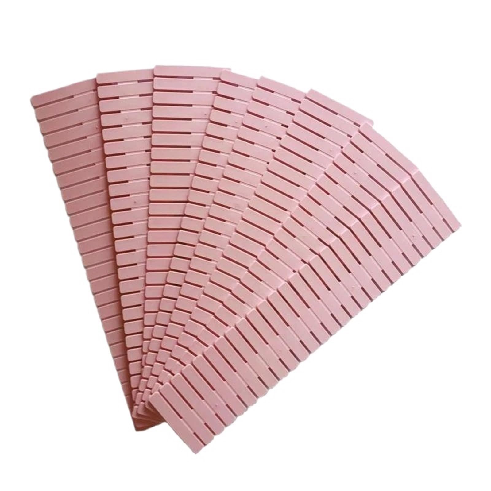 Generico Divisori per cassetti in plastica regolabili, divisorio per armadietti da 4/8 pezzi per l'organizzazione della casa(Pink 8 pieces)