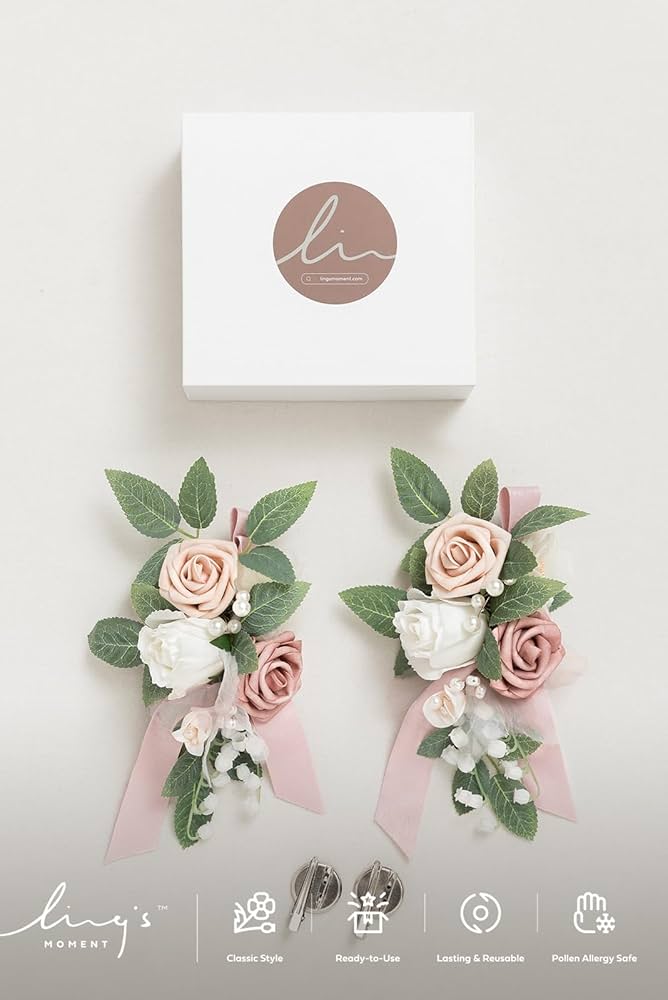Amazon.com: Ling's Moment 2pcs Wedding Shoulder Corsage