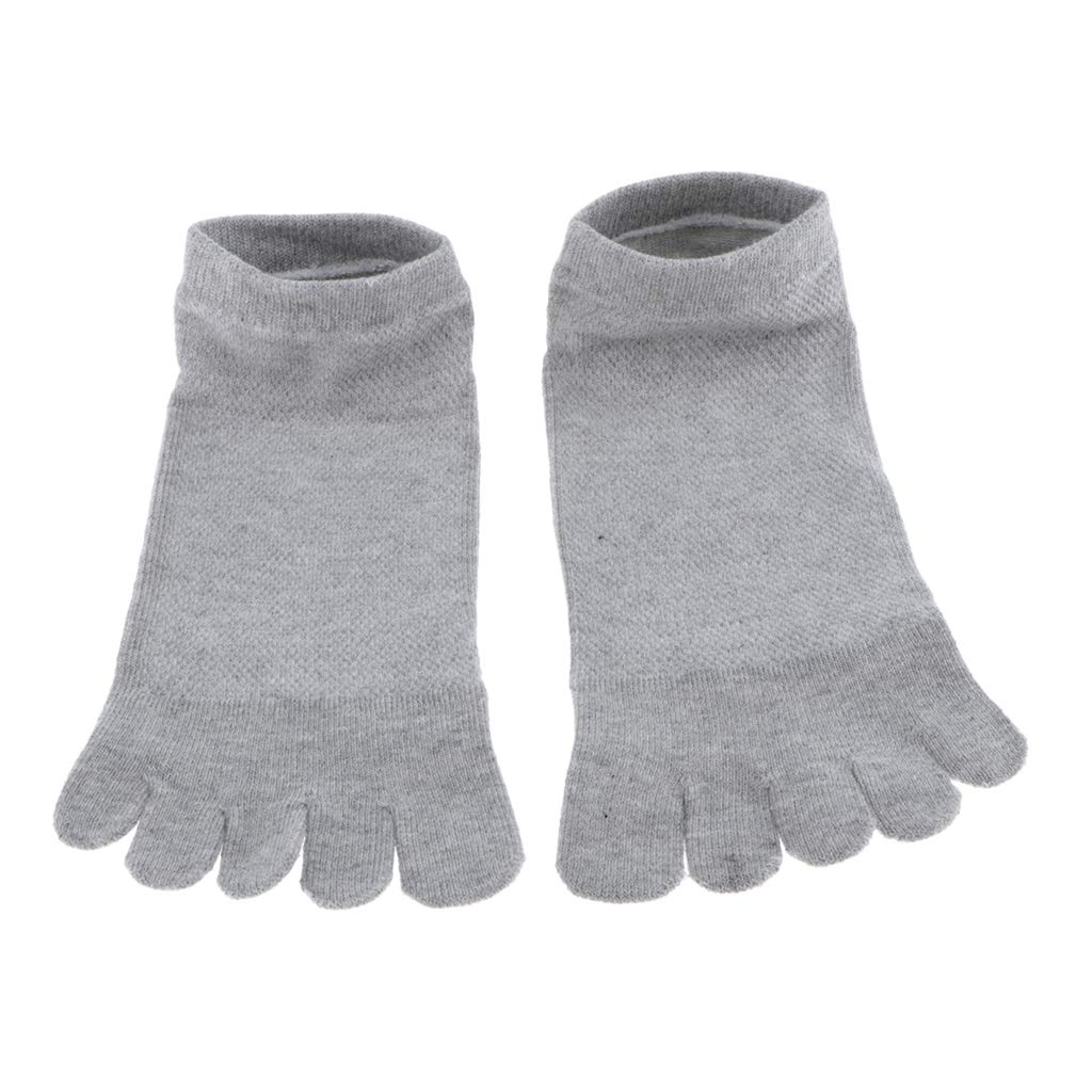VELURA Men Toe Socks Five Finger Cotton Socks Sports Running Ankle Socks Light Gray|1 Pair Five Finger Socks| Socks|Clothing Shoes & Accessories-image-44