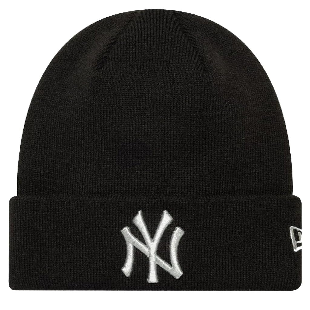 New Era Men's Black New York Yankees Metallic Cuff Knit Beanie