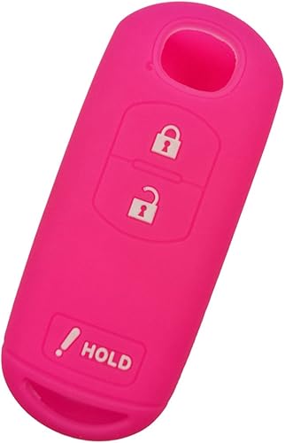 Miniatura 6 de Funda protectora inteligente, de hule, para control remoto para entrada sin llave, de 3 botones, para Mazda 3 CX3 CX5 CX7 CX9 SPEED3., Negro Rojo