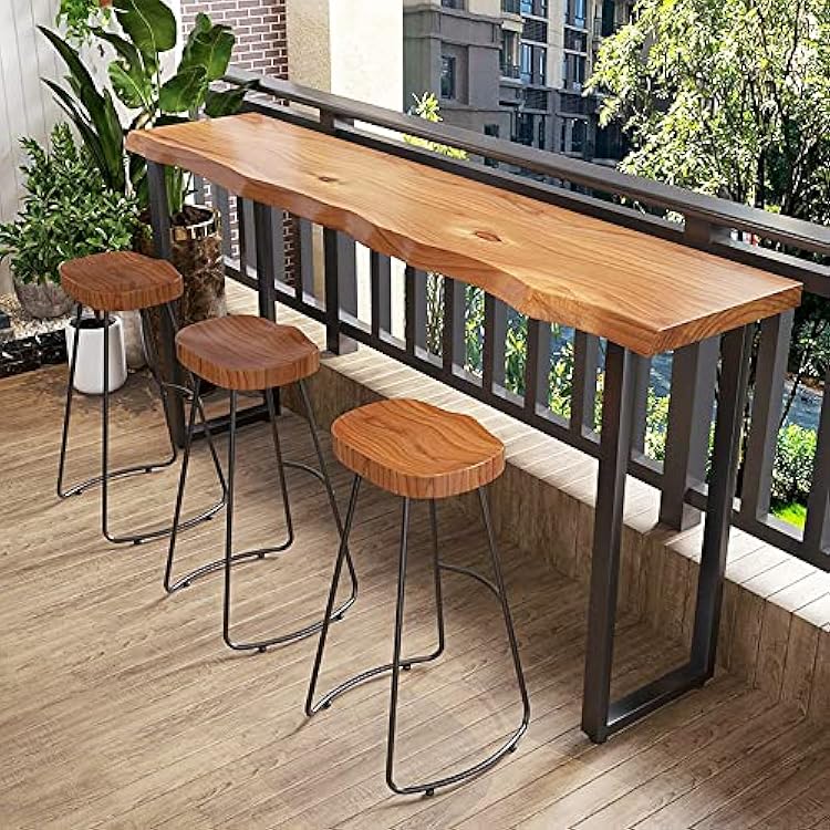 SUSUO 63 Inch Bar Table, Solid Wood Bar Height Pub Philippines Ubuy