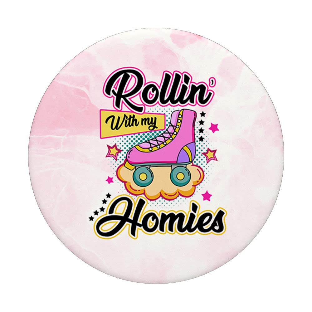 Amazon.com: Rolling With My Homies Roller Skate Roller Skater Club Girl  PopSockets Swappable PopGrip : Cell Phones & Accessories