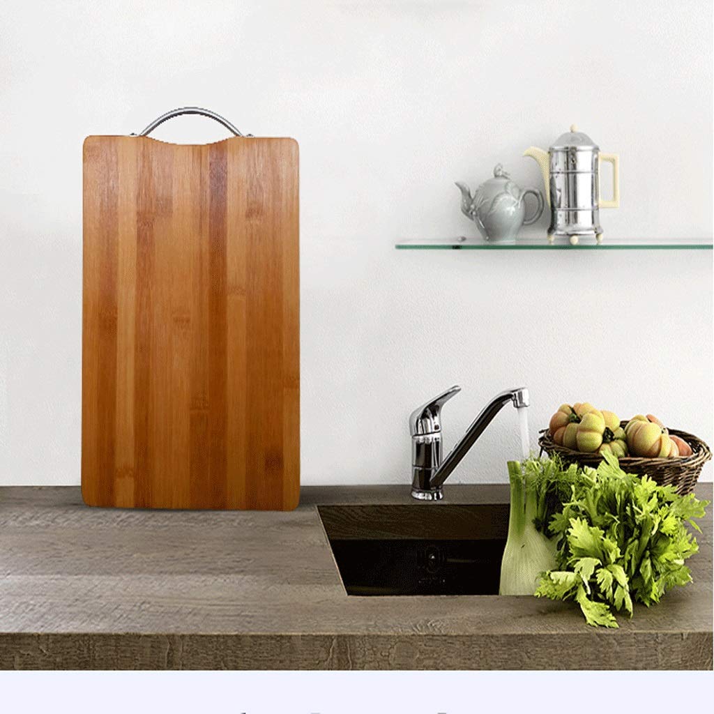 Tabla de Cortar de bambú Natural para Cocina y hogar, Rectangular, con asa, para Carne y Verduras. Los Mejores Accesorios de Cocina.