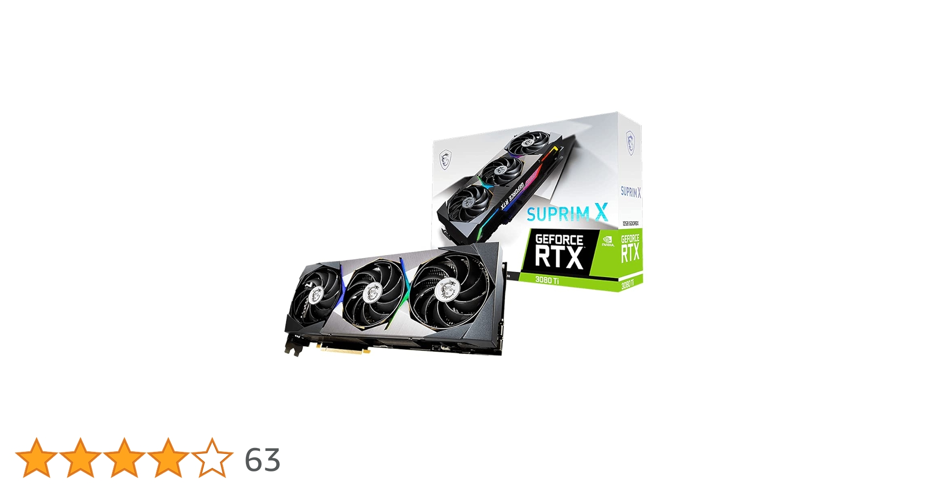 グラフィックボード・グラボ・ビデオカード MSI GeForce RTX 3080 Ti SUPRIM X MSI GeForce RTX 3080 Ti SUPRIM X 12G