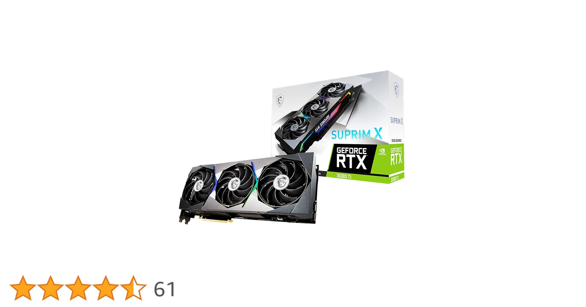 MSI GeForce RTX 3080 Ti SUPRIM X 12G Extreme Next GEN Graphics