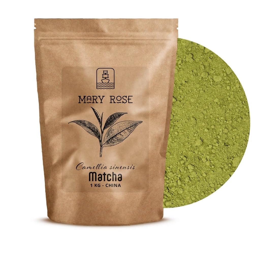 Mary Rose Tè Verde Matcha culinario 1kg - Matcha Tradizionale Naturale, Senza Additivi, Gusto Ricco