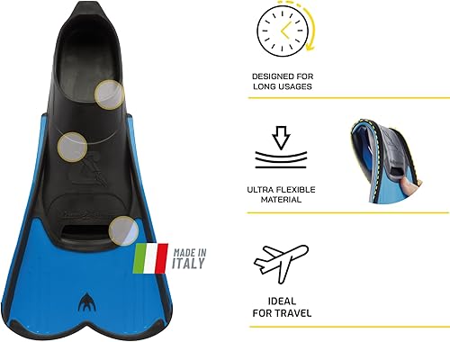 Miniatura 7 de Cressi Aletas cortas de bolsillo para pies completos para nadar o entrenar en la piscina y en el mar  Ligeras fabricadas en Italia