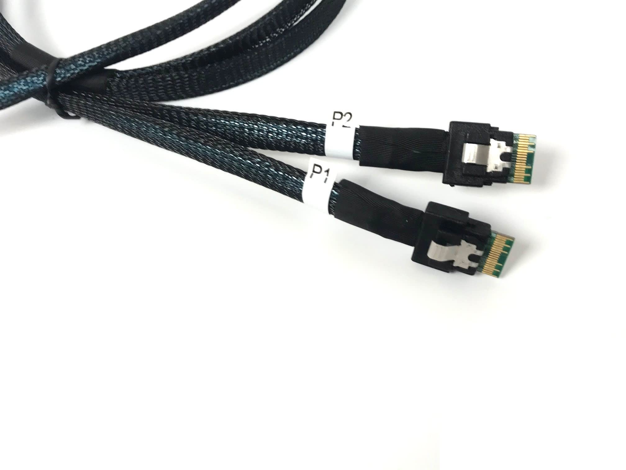Amazon.com: Micro SATA Cables|SlimSAS 8i SFF-8654 to 2 X SlimSAS