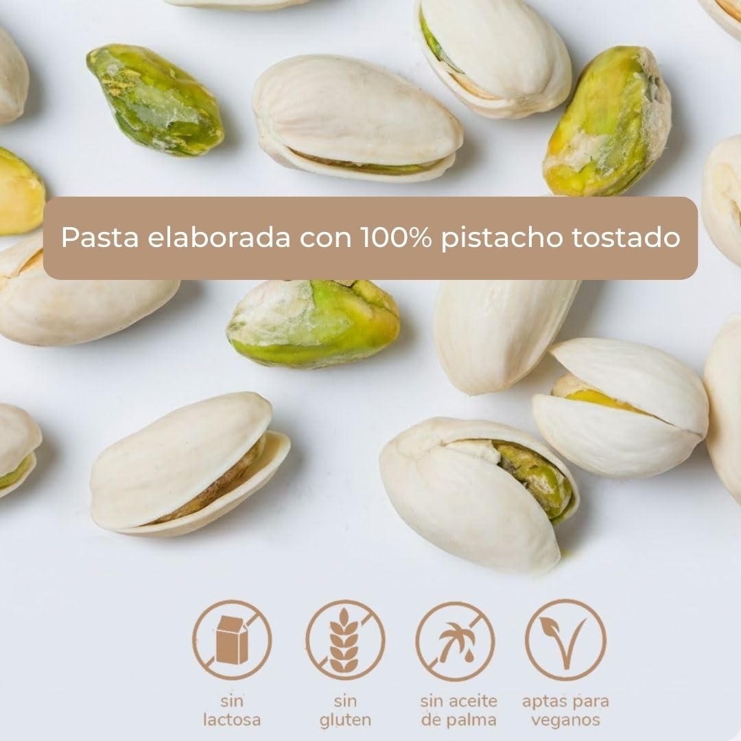Borges Professional - Pasta de Pistacho 100% 1kg Pistacho Tostado Puro, Sin Azúcares Añadidos para Repostería, Heladería y Uso Cotidiano en Casa