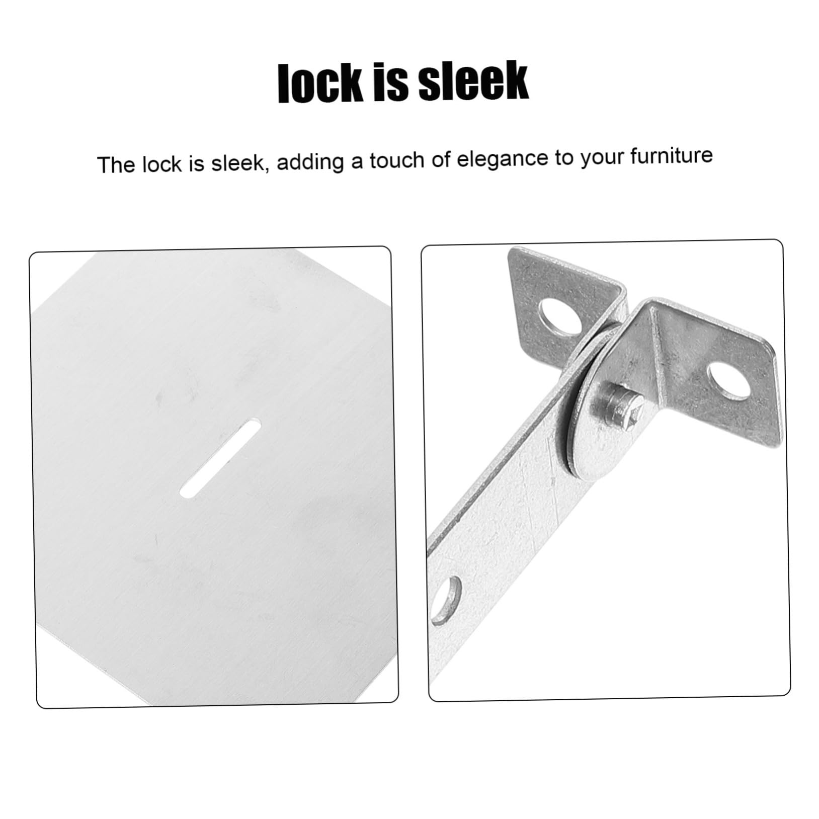 PRETYZOOM 3 Set Blocco Commerciale Serratura Serrature Per Porte Serrature Per Cassetti Blocco Di Sicurezza Blocco Congelatore Commerciale Acciaio Inossidabile