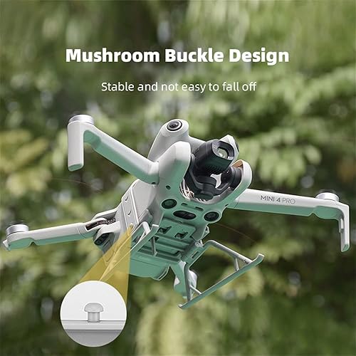 Miniatura 6 de Wtohoby Tren de aterrizaje plegable para DJI Mini 4 PRO Cámara Drone Anti-caída Gimbal Protector Heighten 0.984 in Extender Pierna Aviones