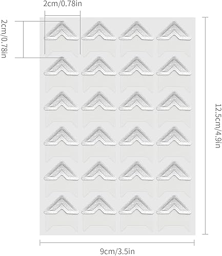 Miniatura 28 de GOONAVI 10 hojas de 240 esquinas de fotos doradas brillantes sin ácidos, montaje autoadhesivo para suministros de álbumes de recortes de boda, álbum