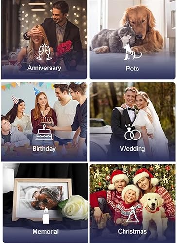 Miniatura 8 de Fotografía de cristal 3D personalizada grabada, marcos de fotos personalizados, álbum de fotos personalizado para mujeres, esposa, hombres, mamá,