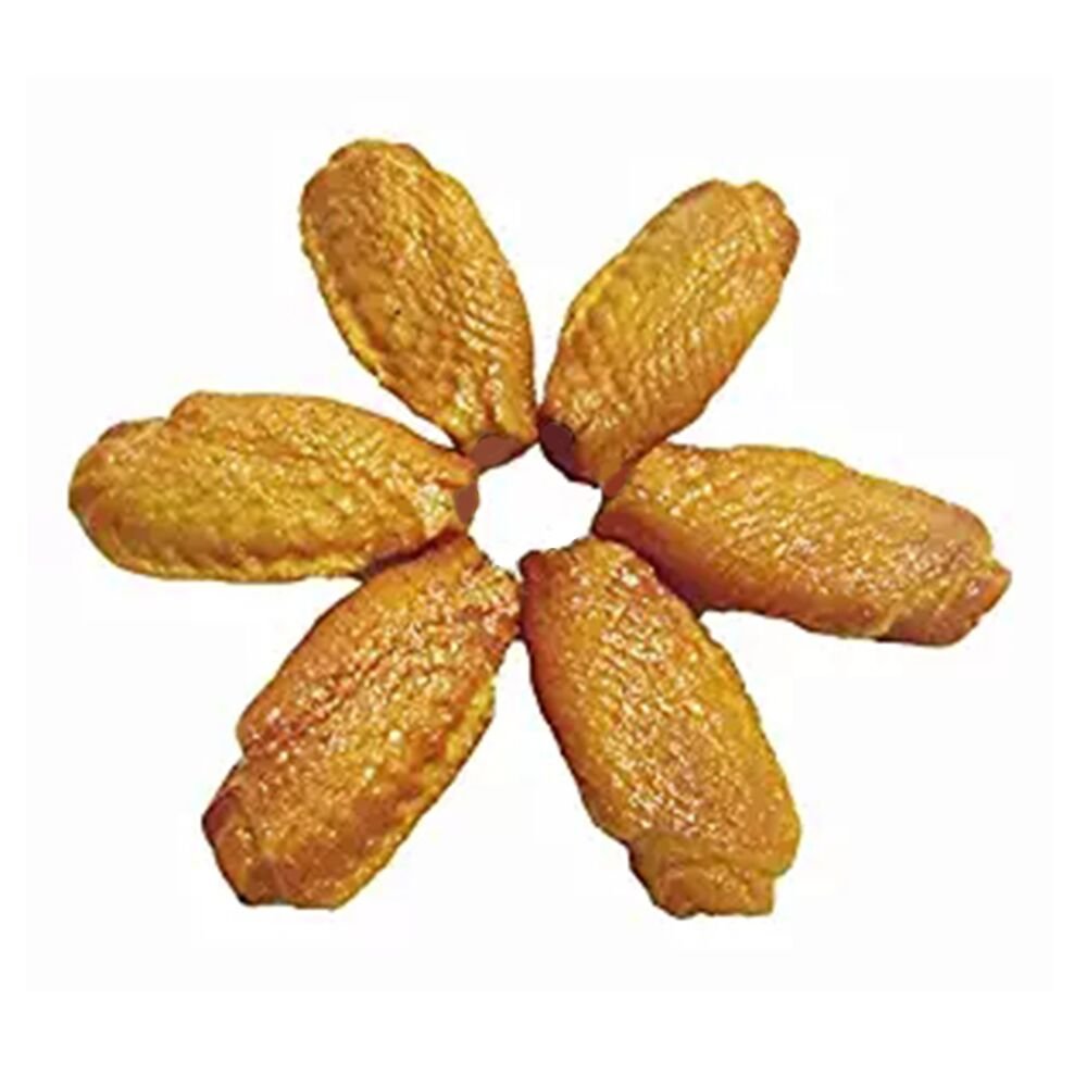 Pack of 6 Fake Cooked Chicken Wings Artificial Roast Chicken Food Model for Kitchen Home Party Christmas Halloween Decoration Market Food Sample Display Kids Toy, 7cm