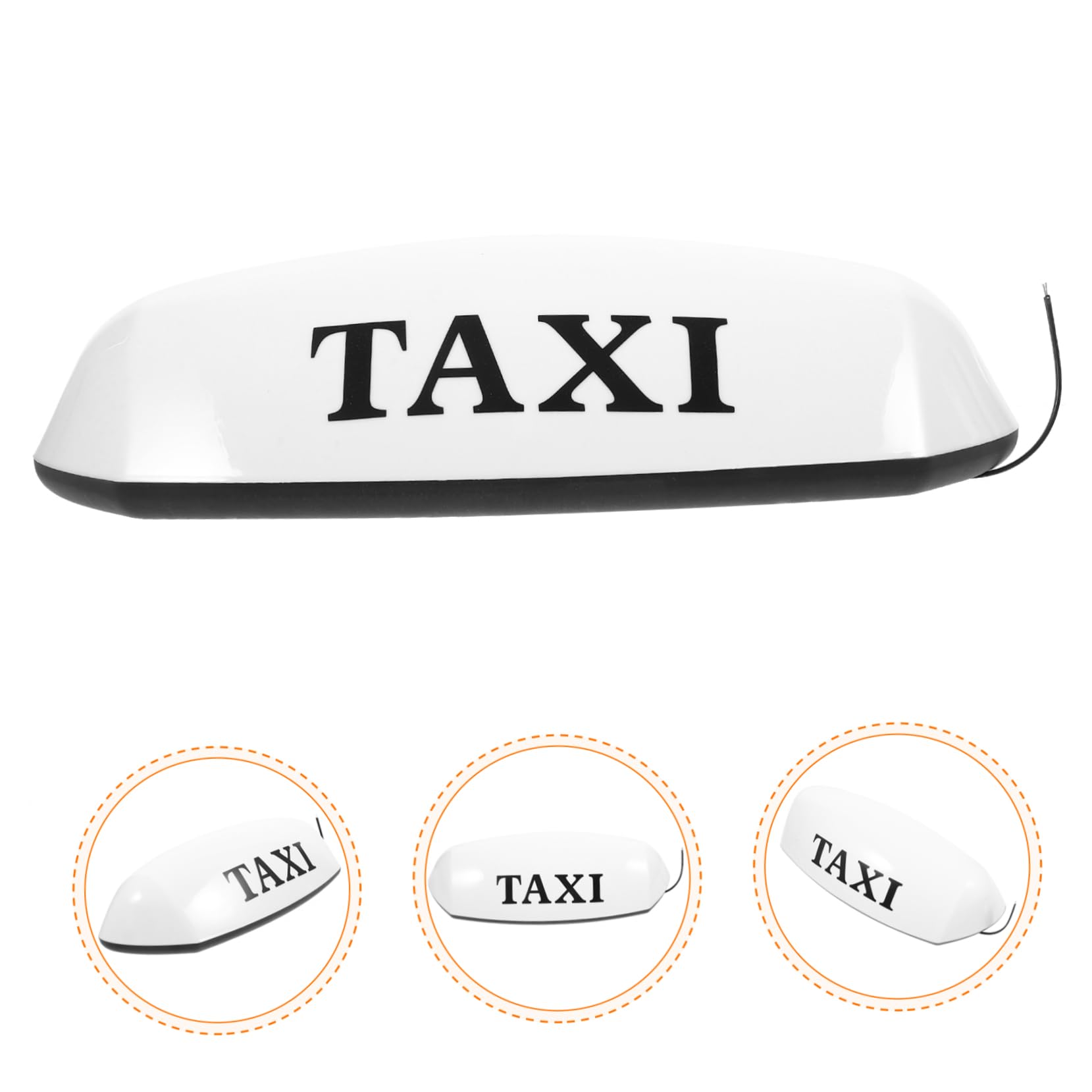 Cabilock Luce Segnale Taxi Magnetica per Auto, Top Light 12v Bianco, Alta Luminosità, Installazione Facile, per Guida Notturna