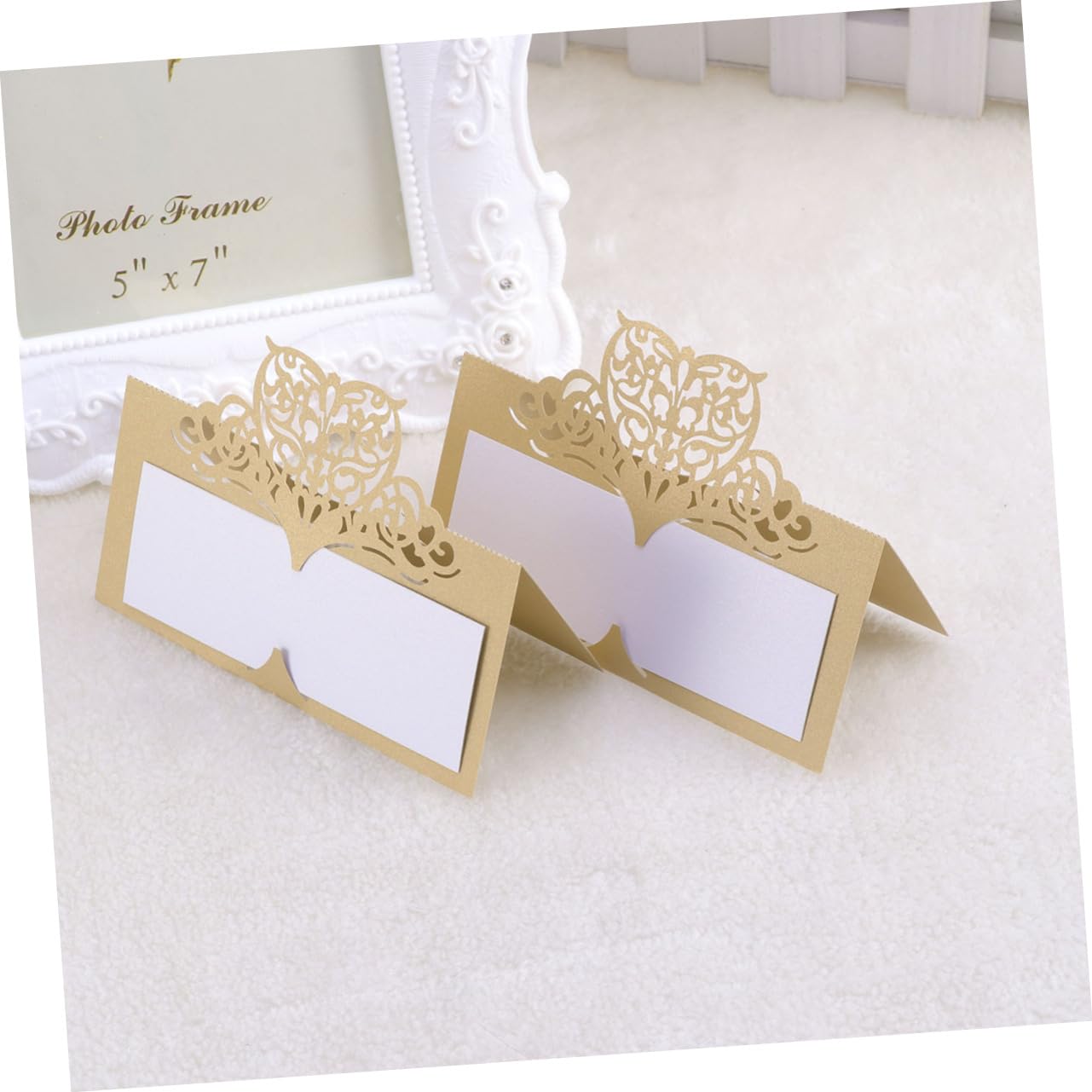 OUNONA 150stücke -cut Platzkarten Mit Floralen Motiven Für Hochzeiten Und Veranstaltungen Elegante Tischkarten Für Namensbeschriftung Und Dekoration Goldene Farbe