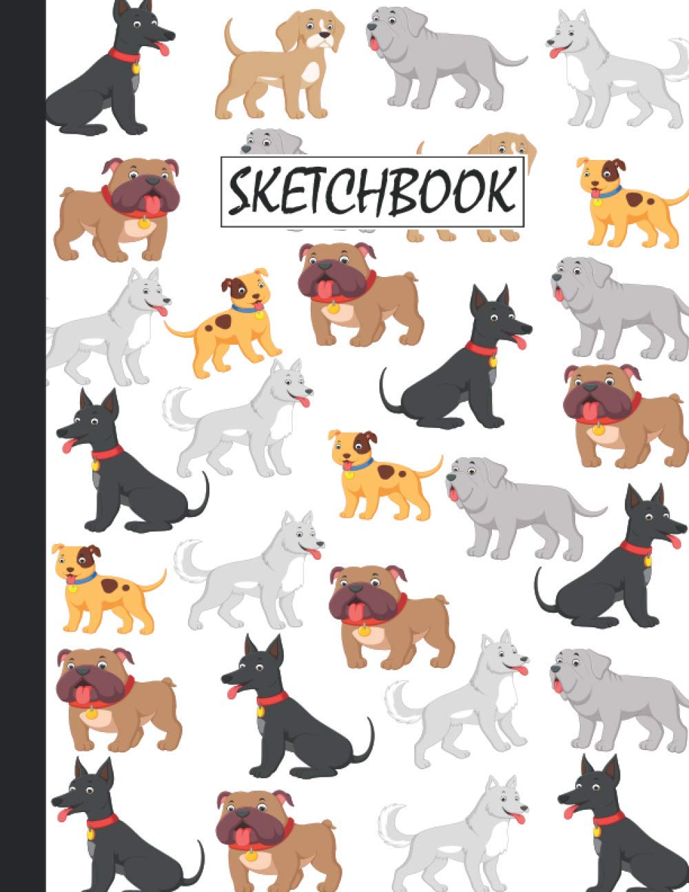 Dog Sketchbook: Dog Pattern Sketching, Sketch Drawing, Sketchbook For Men, Women, Girls, Boys And Kids