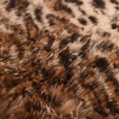 Miniatura 6 de Mengersi Juego de Funda de Edredón con Estampado de Leopardo Peludo y Esponjoso, Funda de Edredón de Terciopelo con Estampado de Guepardo, Funda de