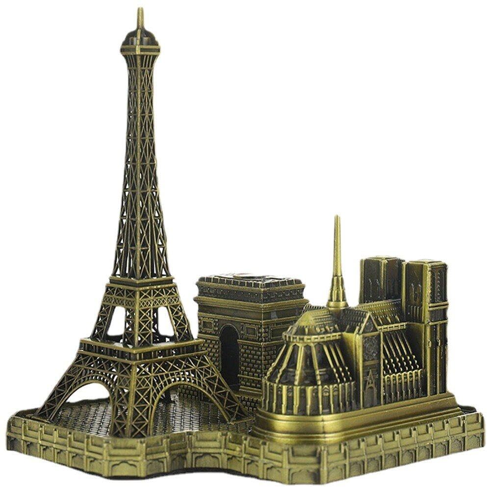 Hrippy Antique World Famous Landmark Architecture Decor Arc De Triomphe Building Model Metal Figurine