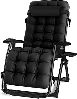 HZH Espreguiçadeira ao ar livre com porta-copos removível, espreguiçadeira portátil para jardim ao ar livre com encosto ajustável para pátio com jardim e piscina (B)