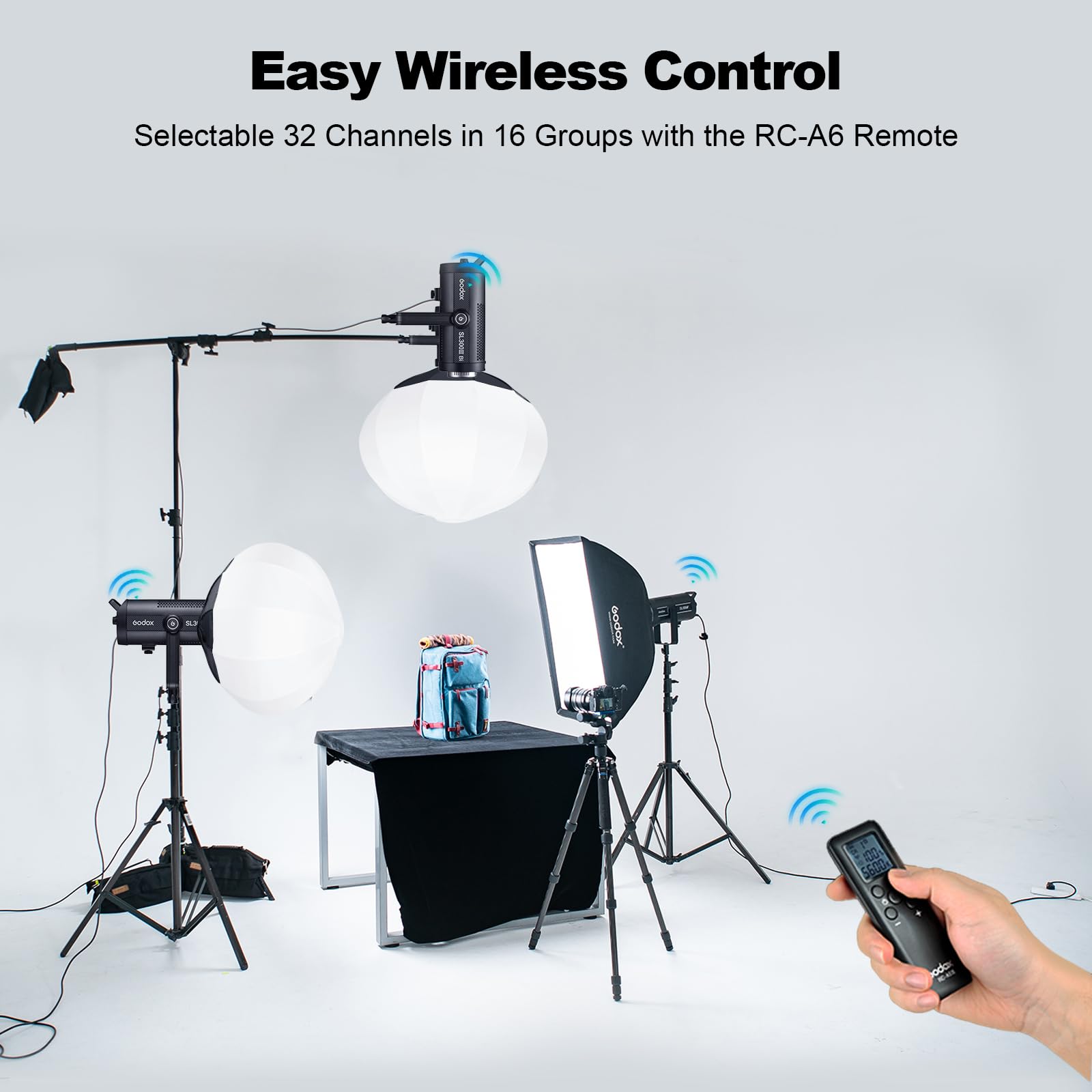 Godox SL300 Bi-Color LED Video Light, SL300IIIBI 330W 2800-6500K 117.000 Lux CRI/TLCI 97+ COB Monolight Bowens Mount Illuminazione continua dell'uscita per la produzione di film TV di fotografia di