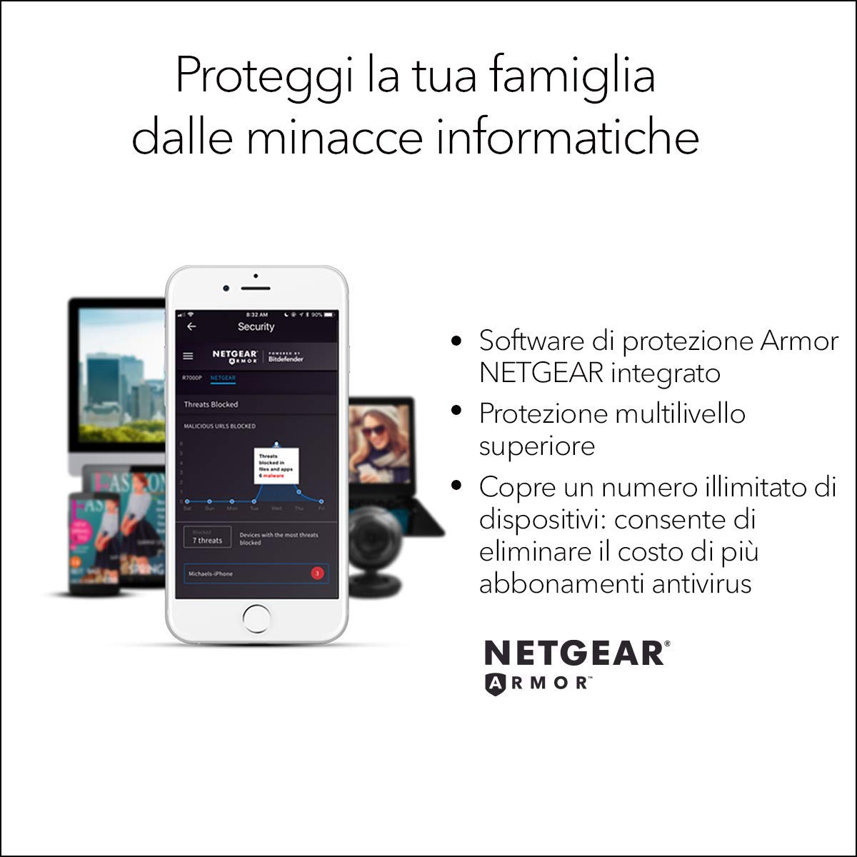 NETGEAR Nighthawk Router WiFi 6 (RAX10), Dual-Band Velocità Wireless AX1800 (fino a 1.8 Gbps), Copertura fino a 100 m2