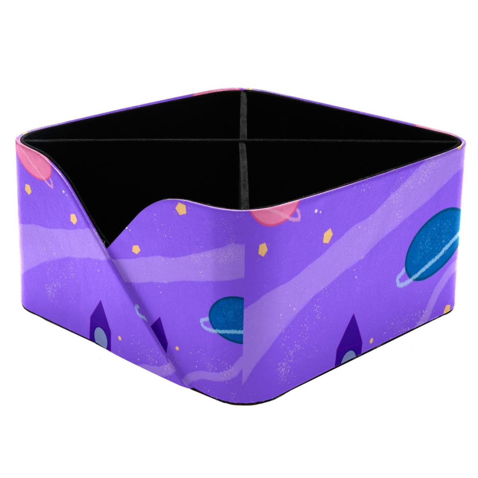 Rangement stylos rectangulaire Purple Universes et fournitures artistiques