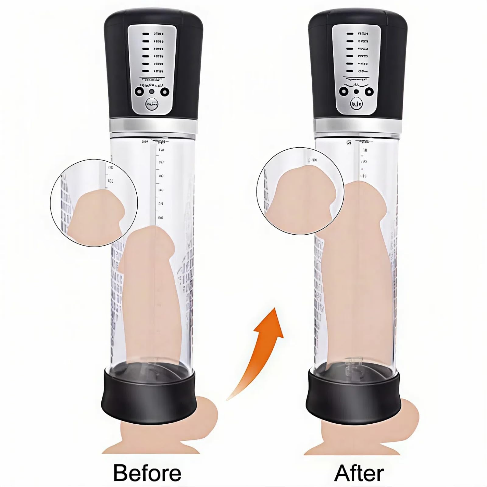 Automatic Penis Pump for Men – Rechargeable Electric Vacuum Pump with 4 Suction Intensities, Smart Pressure Display, Waterproof & Easy to Clean, Male Enhancement Tool，Sex Toys — view 6