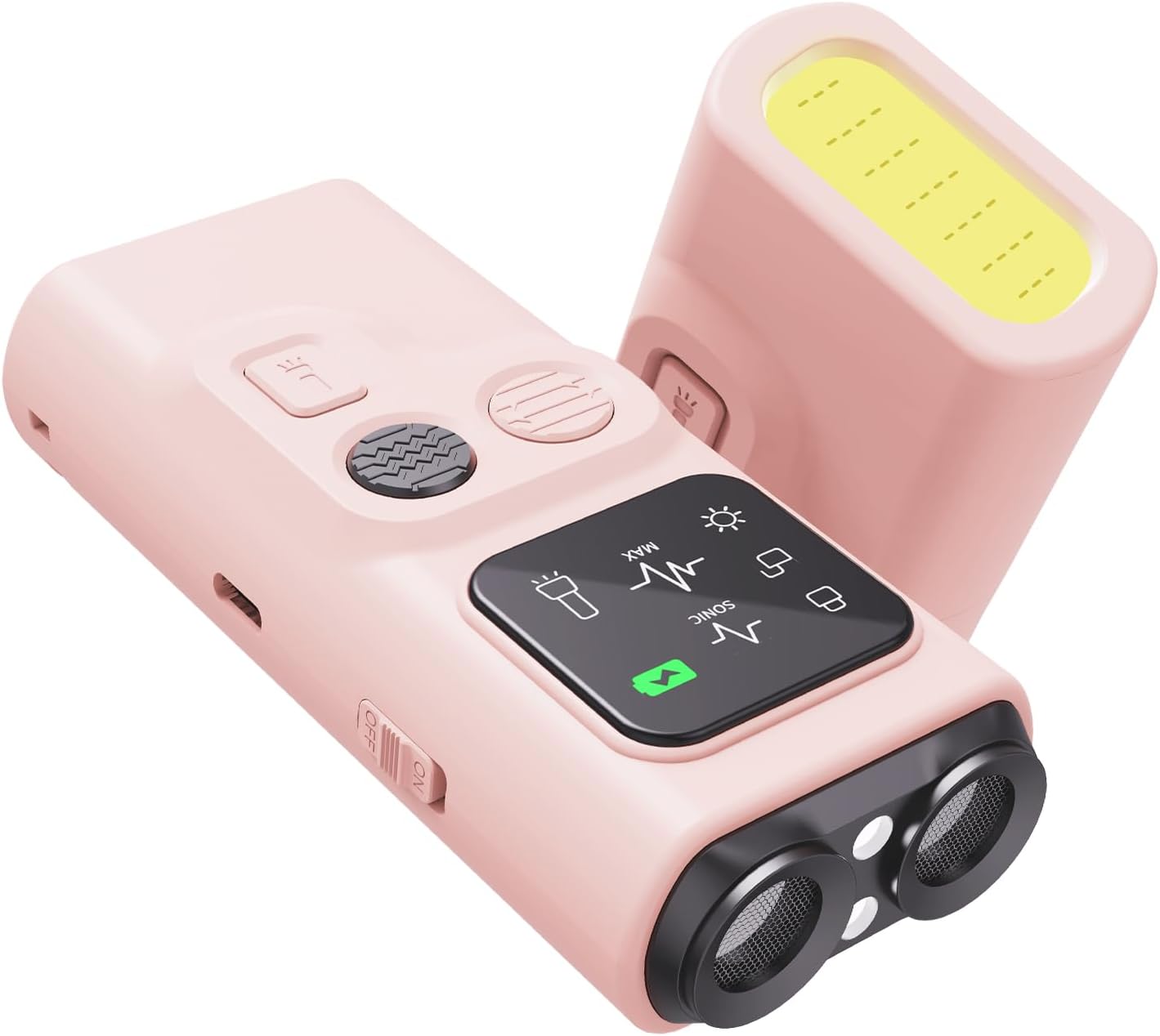 Golipal Dog Bark Deterrent Device, Ultrasonic Dog Bark Deterrent Devices, 2 Ultrasonic Modes Anti Barking for Dogs, 30FT far Dog Training Tools, for Training to Improve Bad Behavior (Pink)