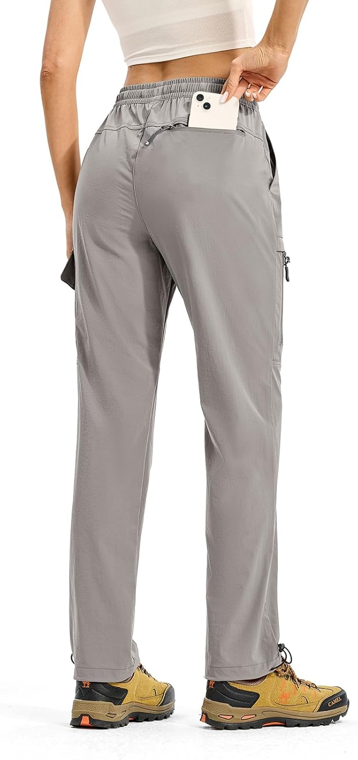 YSENTO Womens Cargo Pants Lightweight Water Resistant Quick Dry Camping Travel Hiking Pants with Pockets