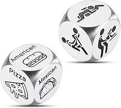 Aniversário de 1º ano, presente de casamento de 1º aniversário para ele, dados de comida, presentes de casal de aniversário de um ano, presentes de namoro de 1 ano para ela, presentes para aniversário