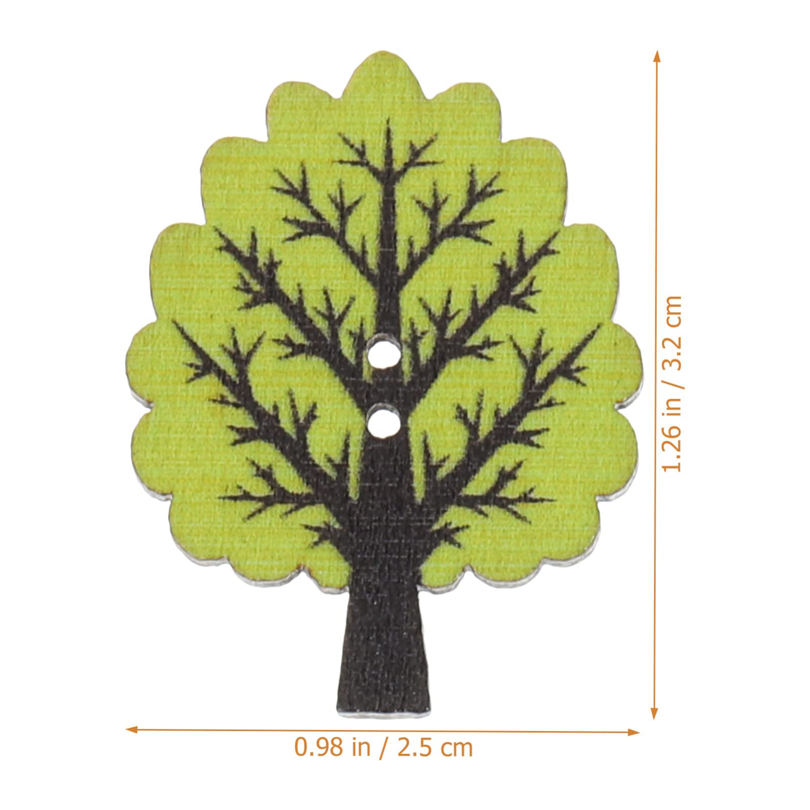 Botones de repuesto redondos de resina Botón novedoso 100 Uds. Botones de madera Árbol de la vida mezclado al azar moda redonda 2 agujeros creativos novedad botones de costura