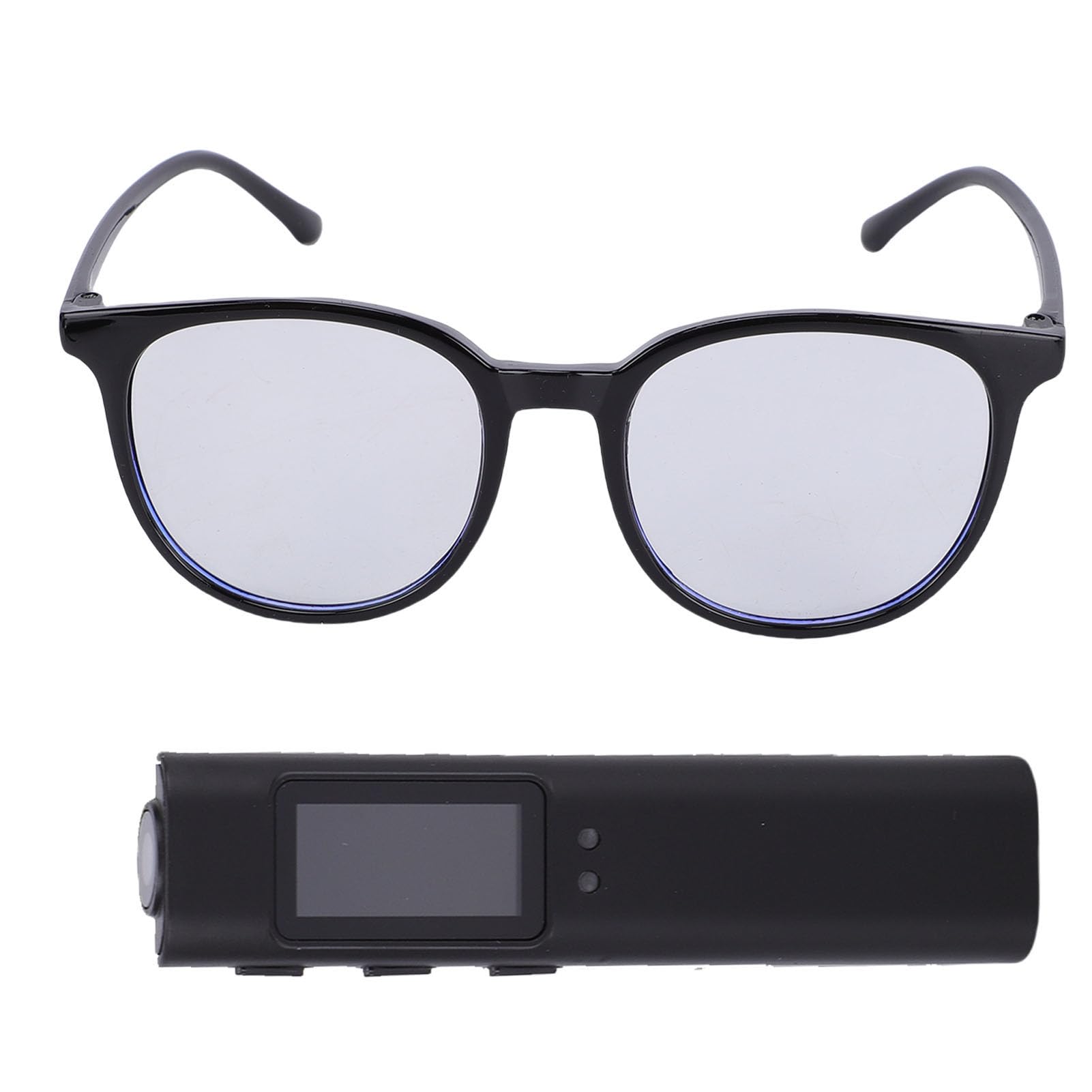 Lazmin112 Occhiali Con Telecamera Portatile, Hd 2.7K, 12 Mp, Obiettivo Grandangolare 110°, Riduzione Rumore, Anteprima e Modifica Tramite App Wi-Fi, Occhiali Per Registrazione Video (Senza scheda