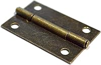 Vista 1 de 10 bisagras de bronce vintage de latón plegables con tornillos para puertas, ventanas, muebles, armario, cajas de madera, cajas, cajas, cajas