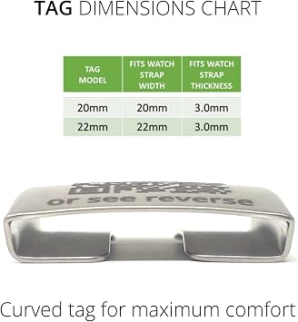 Watch Strap ID Tag. Medical Condition Alert Tag. Personalised Engraved Emergency Identity Tag. Quick Response Code works with ANY Phone (22mm, Diabetes T2)