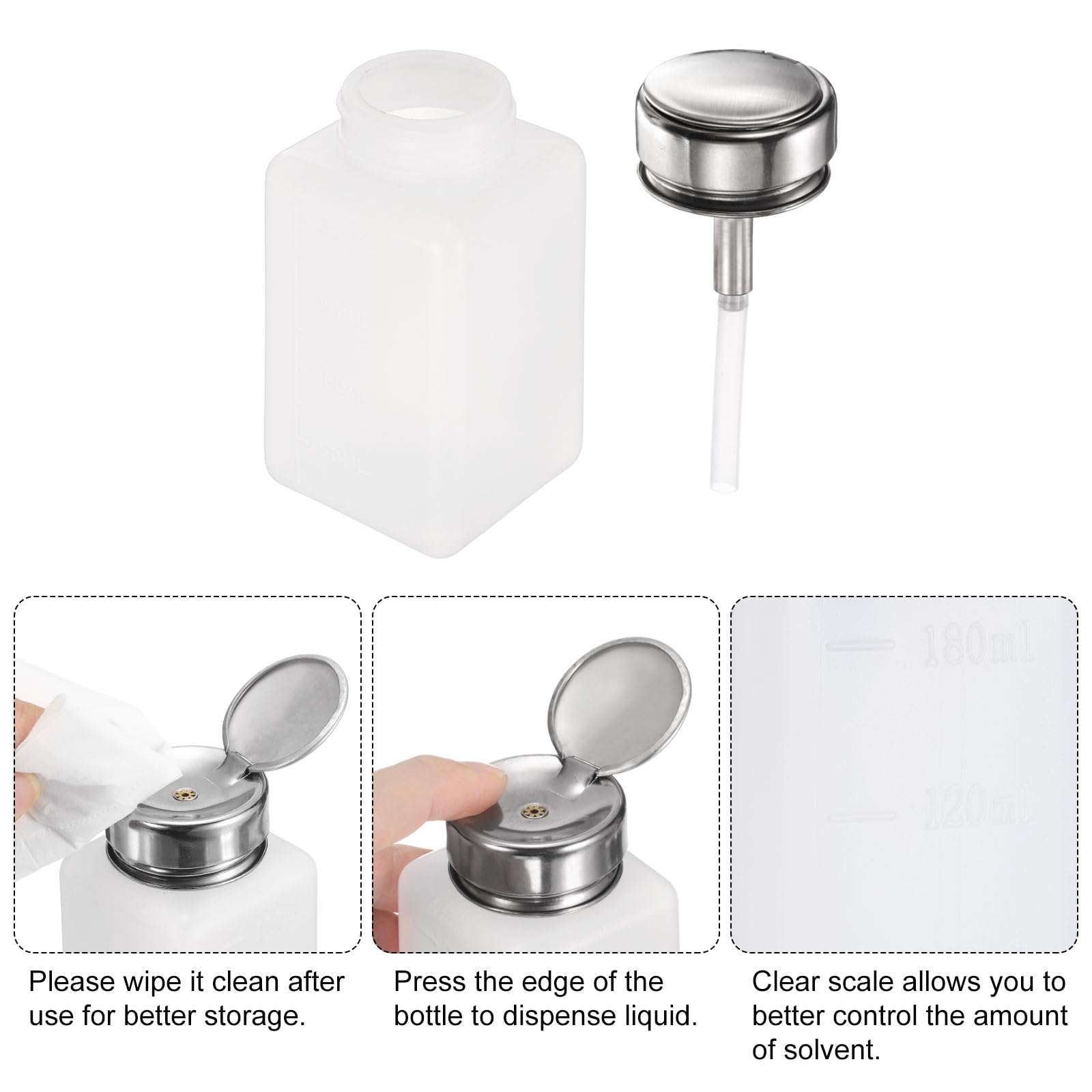 QUARKZMAN 10Pcs Distributeur D'Alcool Solvant 200ml(6.7oz) Blanc