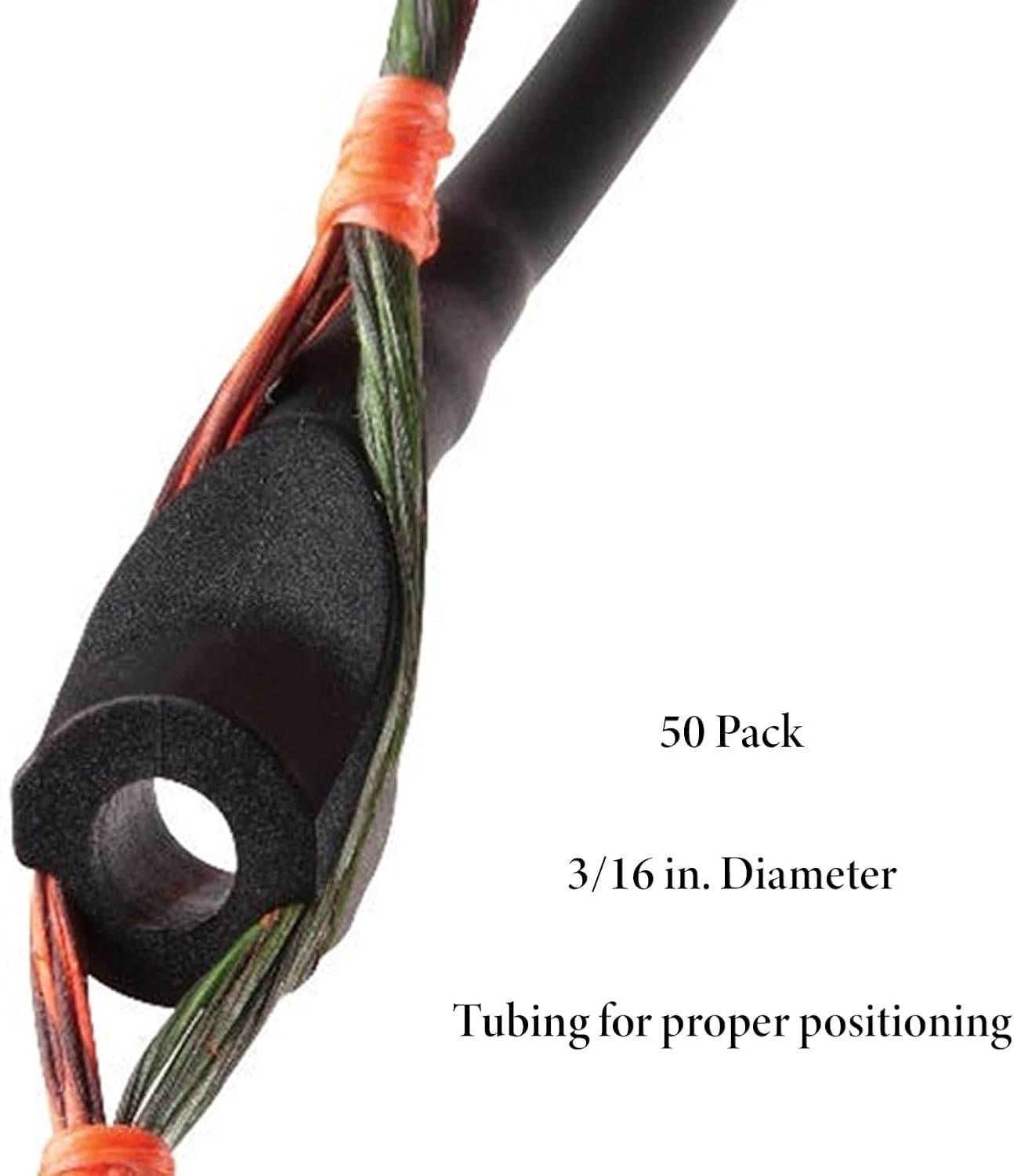TRUGLO Centra Peep Xtreme Durable Lightweight Effective Versatile Easily Attached Hunting Archery Peep Sight w/Tubing - 3/16' Diameter, 50 Pack