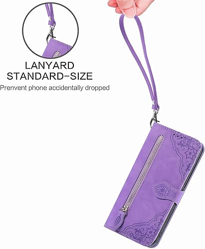 Miniatura 6 de BLU View 3 Funda tipo cartera con cremallera, BLU View 3 B140DL, función de soporte de cierre magnético de alta calidad, funda de piel sintética,