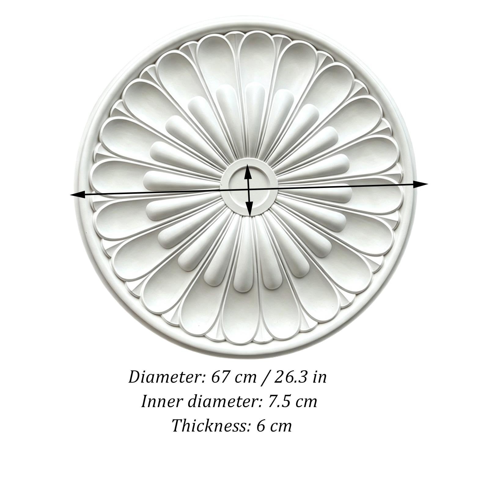 Rosone da soffitto, base decorativa per ventilatore a soffitto