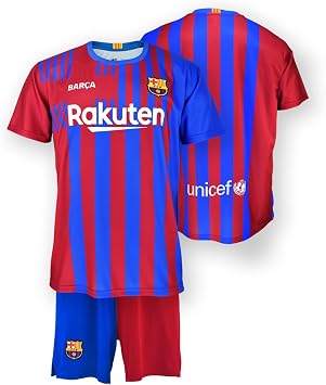 FC. Barcelona Conjunto niño Camiseta y Pantalón 1ª EQ. Temporada 2021-22 -  Producto con Licencia - 100% Poliéster - Dorsal Liso - Talla niño 2 años :  Amazon.es: Ropa