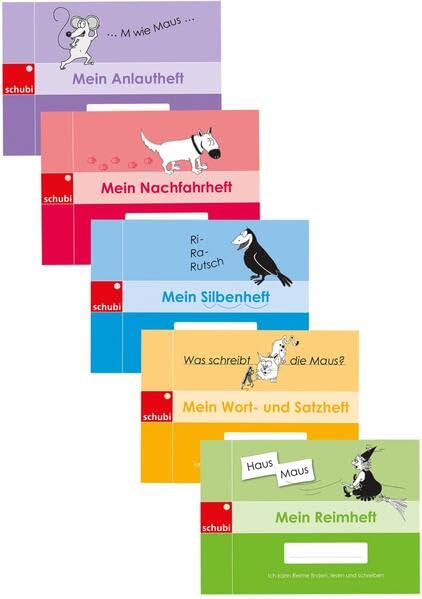 Selbstlernhefte für den Anfangs- und Förderunterricht: Set der 5 Hefte Anlaute, Nachfahren, Silben, Wörter und Sätze, Reime