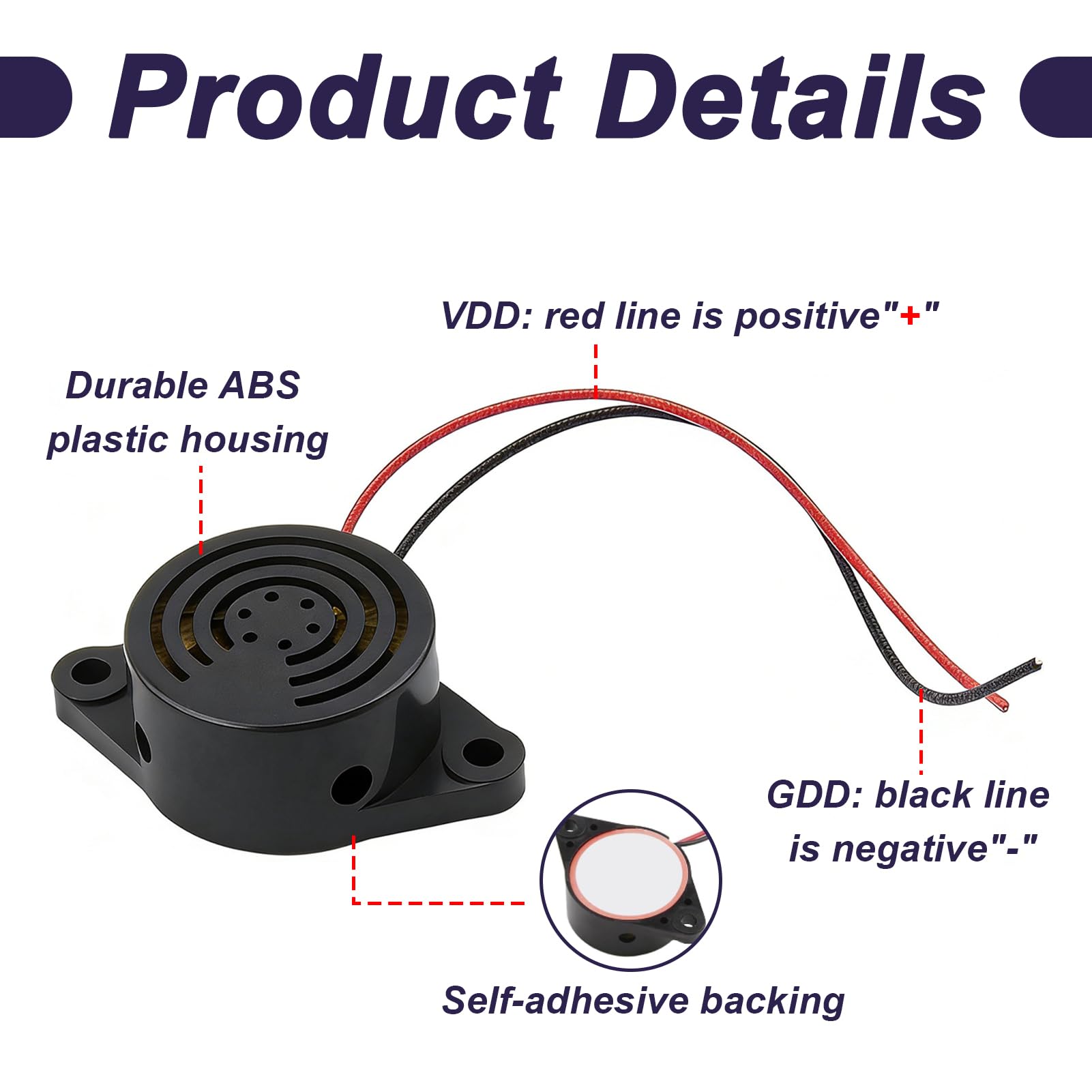 2 pezzi cicalini piezo elettronica 12 V, cicalino sonoro continuo DC 3-24 V, segnalatore acustico 100 dB impermeabile ad alta intensità, allarme di sicurezza per auto moto sistema industriale esterno