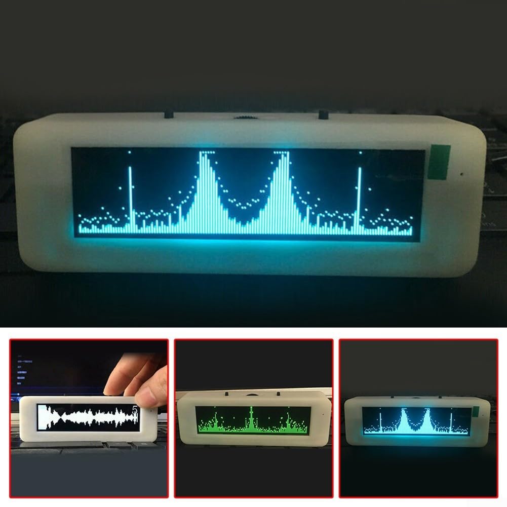 Égaliseur audio graphique, 7,9 cm pour OLED Music Spectrum Display Analyzer Indicateur de niveau audio 8 effets d'affichage VU mètre (vert)