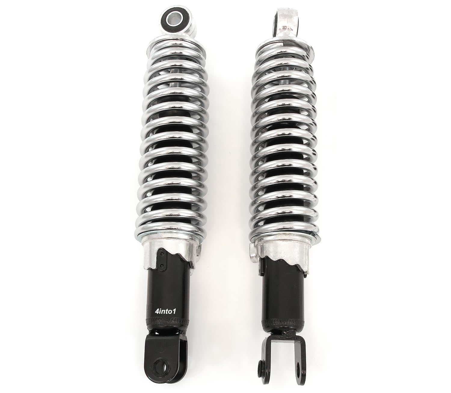 スティルマン　ショック　クローム Amazon.com: Emgo Black With Chrome Spring Shorty Shocks - Eye to