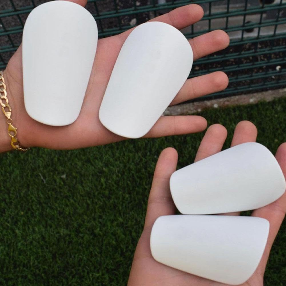 White Mini Soccer Shin Guards,Miniature Shin Guard for Youth and Adults,Unisex Anti-Slip Soccer Shin Guards Protective Equipment Shin Guards for Football Games Player Equipment
