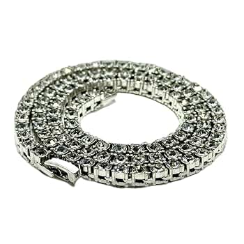 Amazon.co.jp: テニスネックレス 50cm 幅4mm テニスチェーン