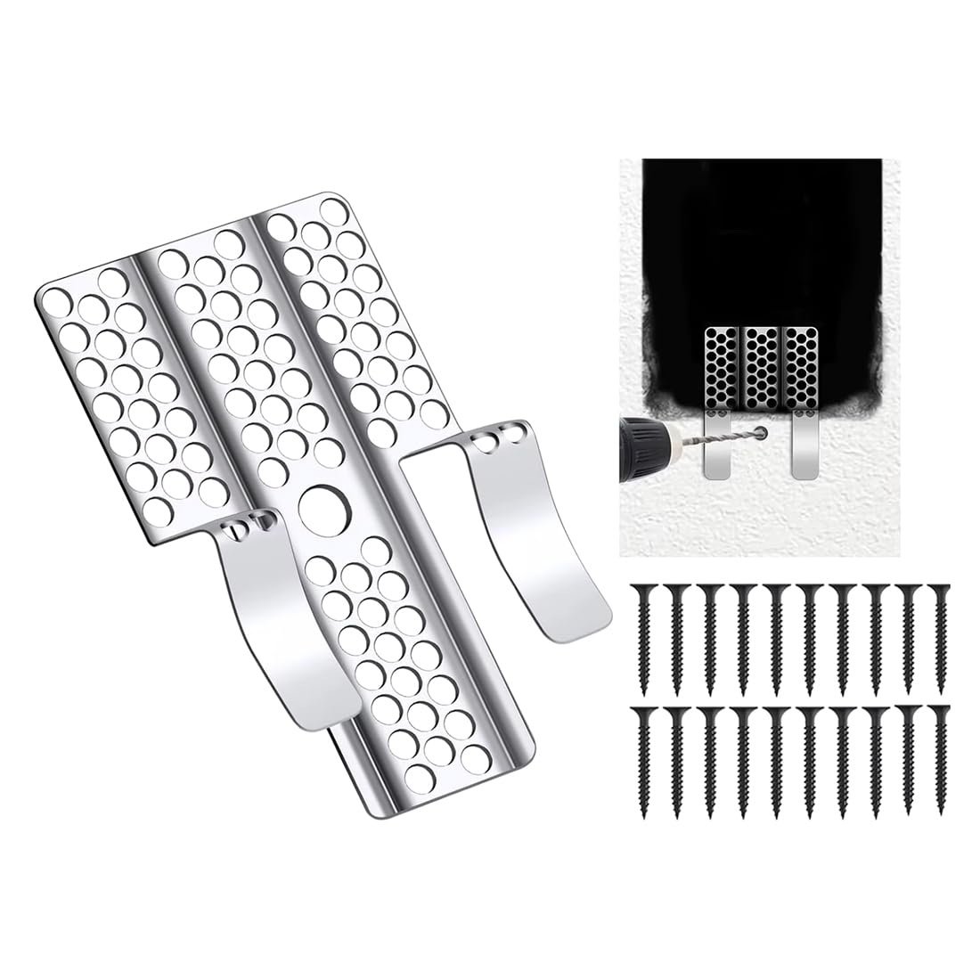 Trockenbau-Reparaturclips Wandpatch-Kit 10 Stück mit Schrauben für 1/2 Sheetrock
